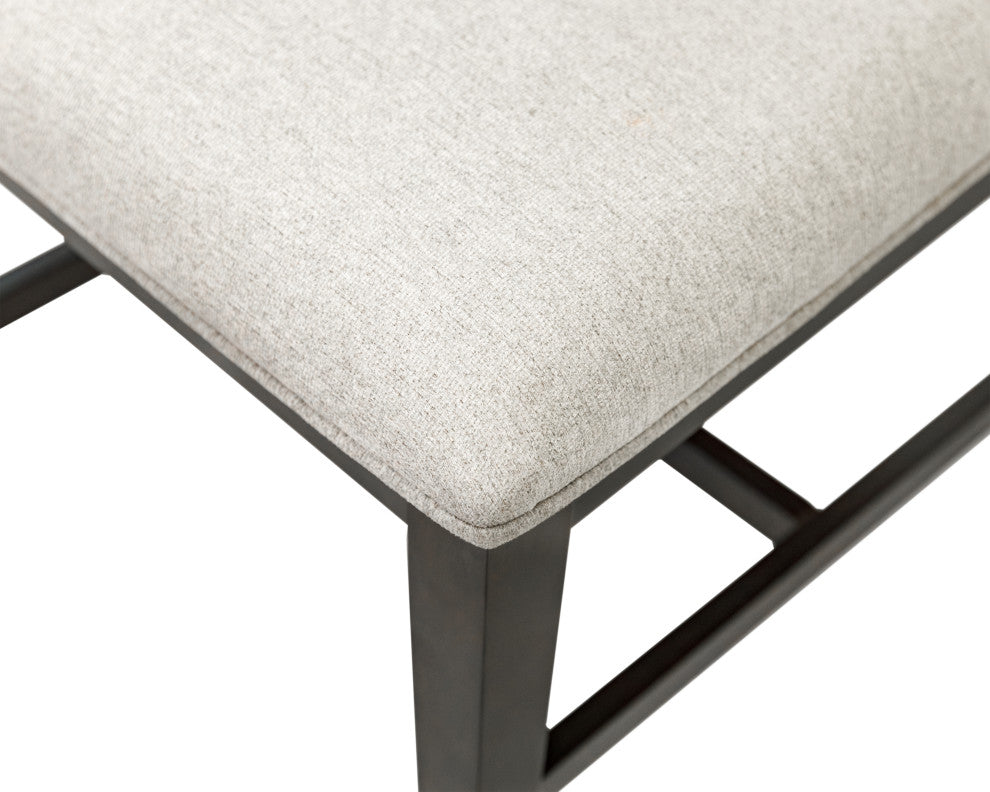 Two Wood Modern Kitchen Table Chairs, Set of 2, Black