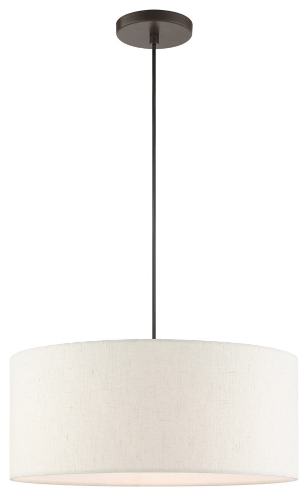 English Bronze Casual, Transitional, Versatile, Minimal Drum Pendant