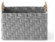 Nautica 3-Piece Set Rectangle Storage Bins with Rope Handles, Gray