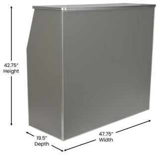 4' Laminate Foldable Bar, Gray