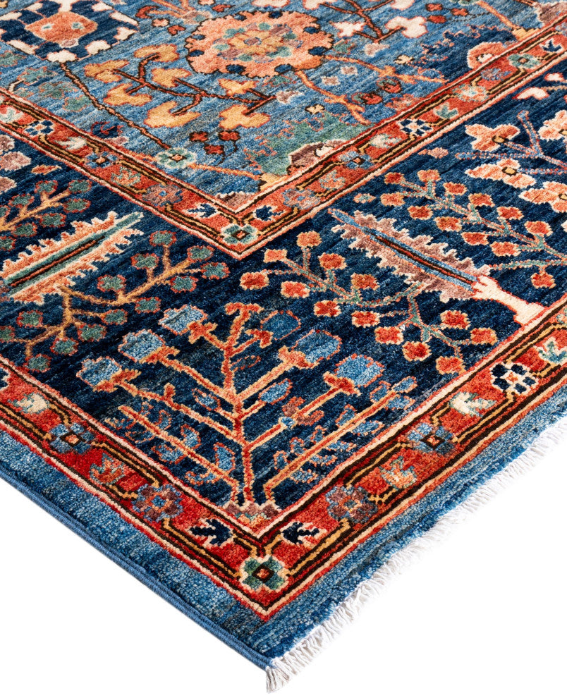 Serapi One-of-a-Kind Hand-Knotted Area Rug Light Blue, 8'1" x 9'11"