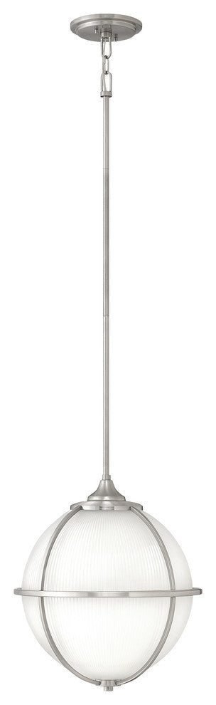 Hinkley Odeon Medium Orb Pendant, Brushed Nickel