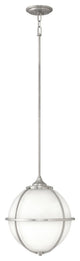 Hinkley Odeon Medium Orb Pendant, Brushed Nickel