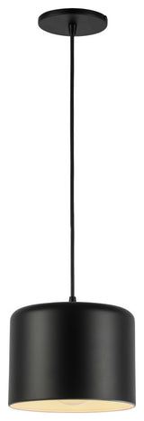 Emilia Transitional Modern Pendant Light, Matte Black