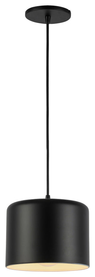 Emilia Transitional Modern Pendant Light, Matte Black