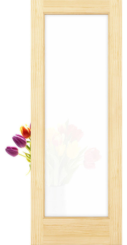 1-Lite Frosted Privacy Glass French Door Unfinished, 28"x80"x1.375"