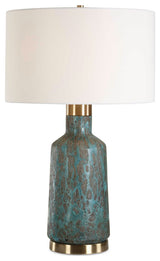 Uttermost Dauphine Cracked Teal Table Lamp