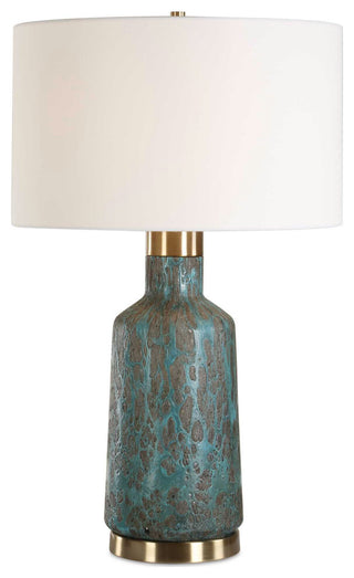 Uttermost Dauphine Cracked Teal Table Lamp