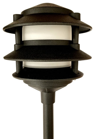 3 Tier Pagoda, Low Voltage Landscape Light, Black, Halogen