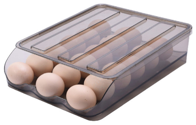 OnDisplay Stackable Acrylic Gravity Egg Tray Holder for Fridge - Food-Safe PET