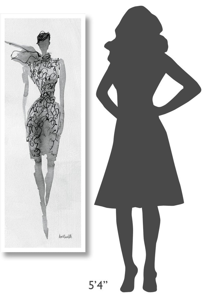 "Fashion Sketchbook VIII" Digital Paper Print by Anne Tavoletti, 20"x56"
