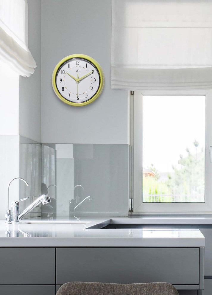 Infinity Instruments Retro Kitchen Vintage 50s Wall Clock, Aura