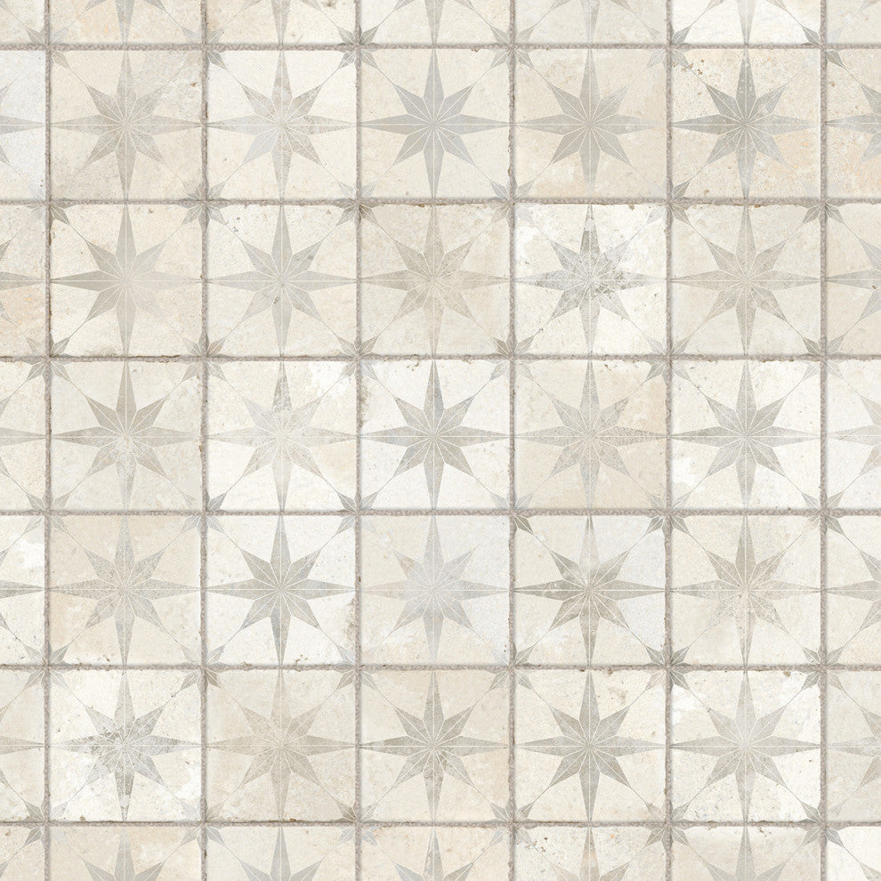 Harmonia Kings Ceramic Floor and Wall Tile, Marrakech Blue, White