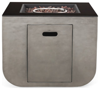 Gwen Outdoor Modern 30-Inch Square Fire Pit