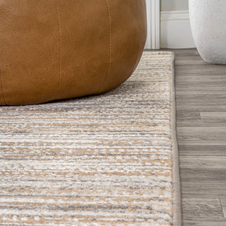 Loom Modern Strie' Beige/Gray 4 ft. x 6 ft. Area Rug