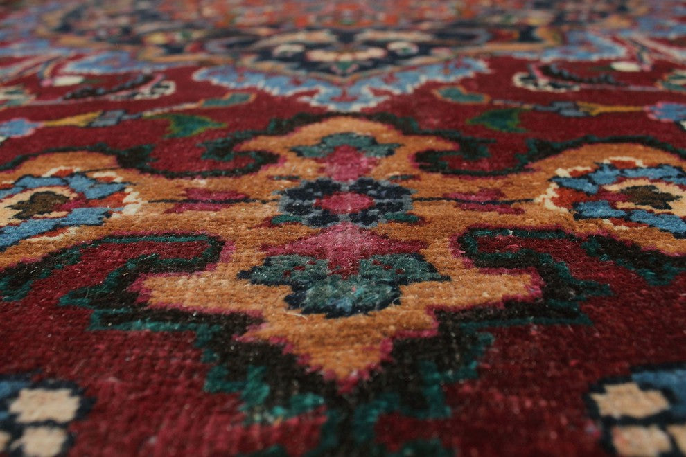 Vintage Distressed Wynter Burgundy Rug 9''9"x13''0"