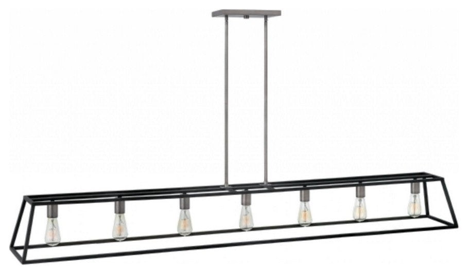 Hinkley Fulton Seven Light Linear Chandelier 3355BZ
