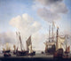 The Younger Willem Van de Velde Warships at Amsterdam Gallery Wrapped Canvas