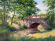 Under The Bridge River Ducks Tile Mural Bathroom Wall Backsplash, 6"x8", Matte