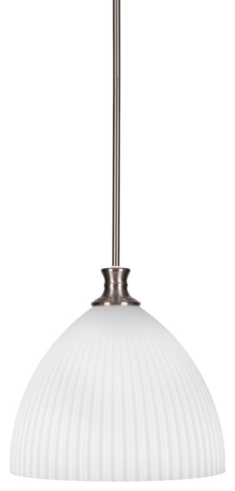Carina 1-Light Pendant, Brushed Nickel/Opal Frosted