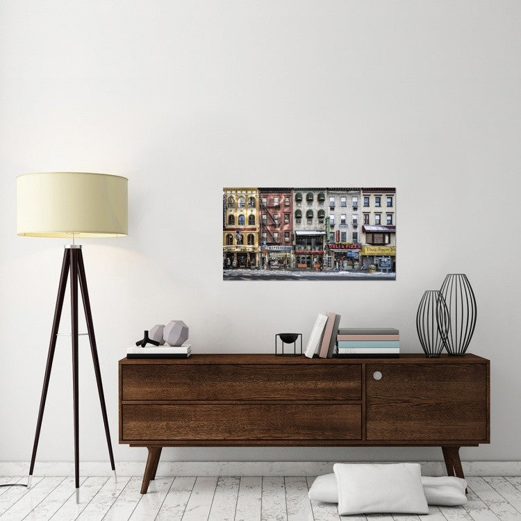 "A Cold Day In Ny" Stretched Canvas Giclee by Peter Pfeiffer, 40x22"
