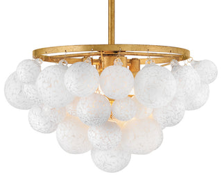 Fredrick Ramond Marabel Medium Semi-Flush Mount, Distressed Brass