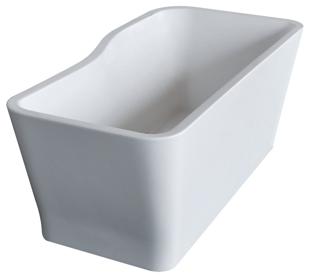 Avignon 32 x 69 Rectangle Acrylic Freestanding Soaker Bathtub with Center Drain