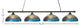 Oxford 4-Light Bar, Matte Black/Sierra Art