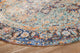 Round Hazaran Distressed Area Rug, 4' Round