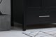 Iris 42" Single Bathroom Vanity, Black With Backsplash