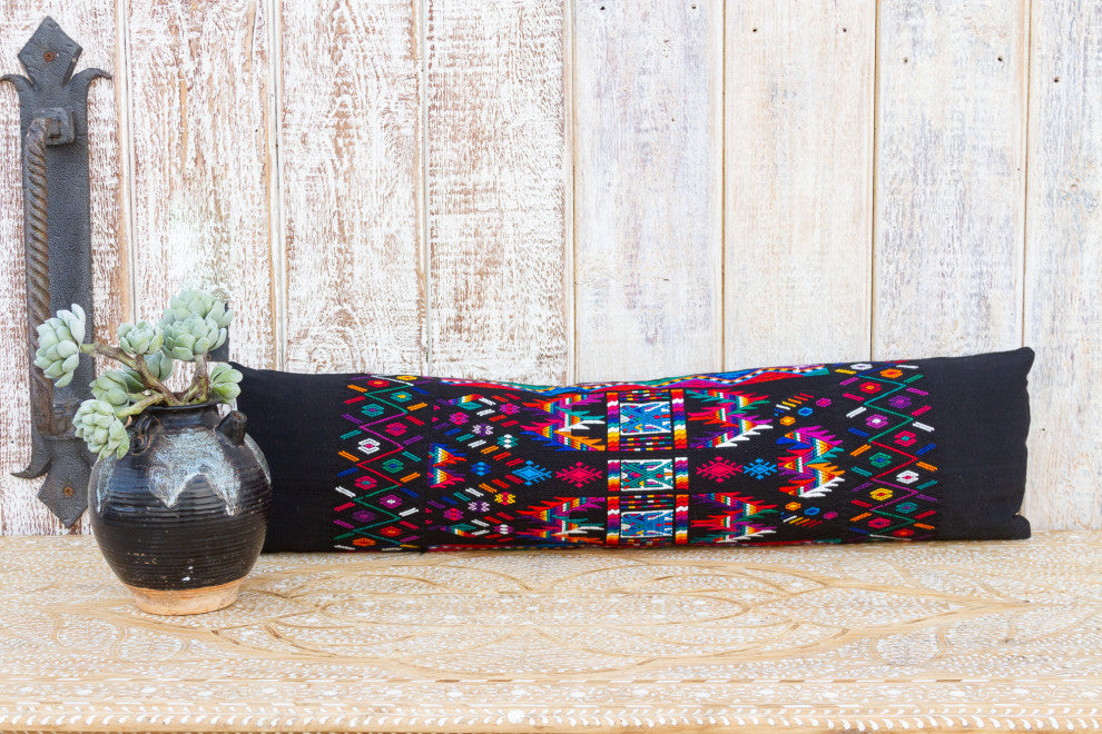 Long Vintage Mayan Brocade Izel Pillow