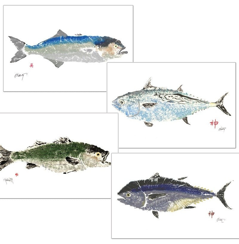 Atlantic Fish Placemats, Set of 4