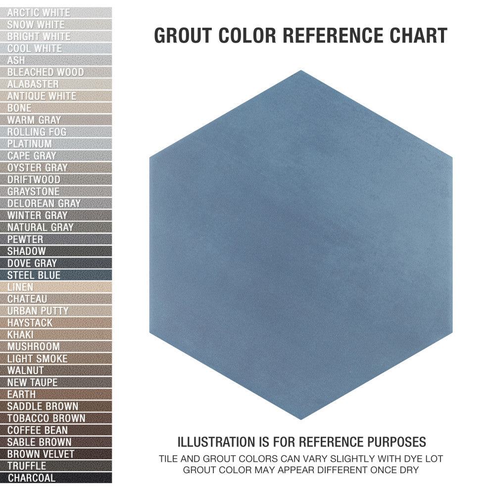 Horizon Hex Azul Porcelain Floor and Wall Tile