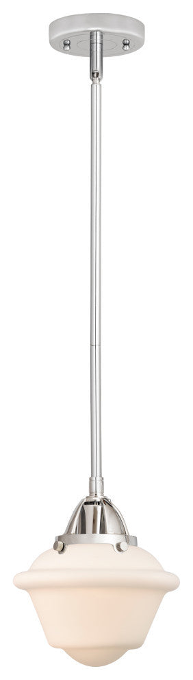 Small Oxford Mini Pendant, Polished Chrome, Matte White, Matte White