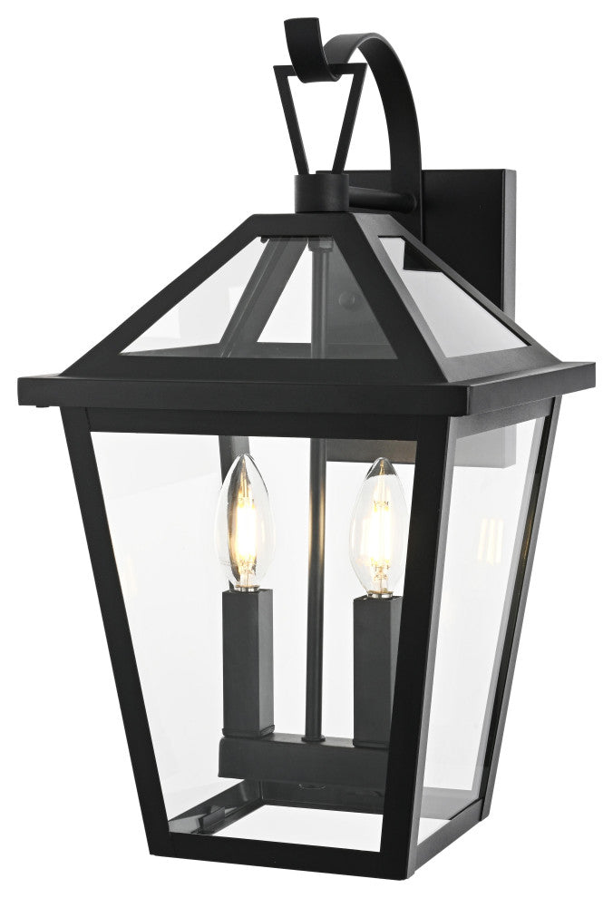Home Living 10" Outdoor Wall Sconce, Black