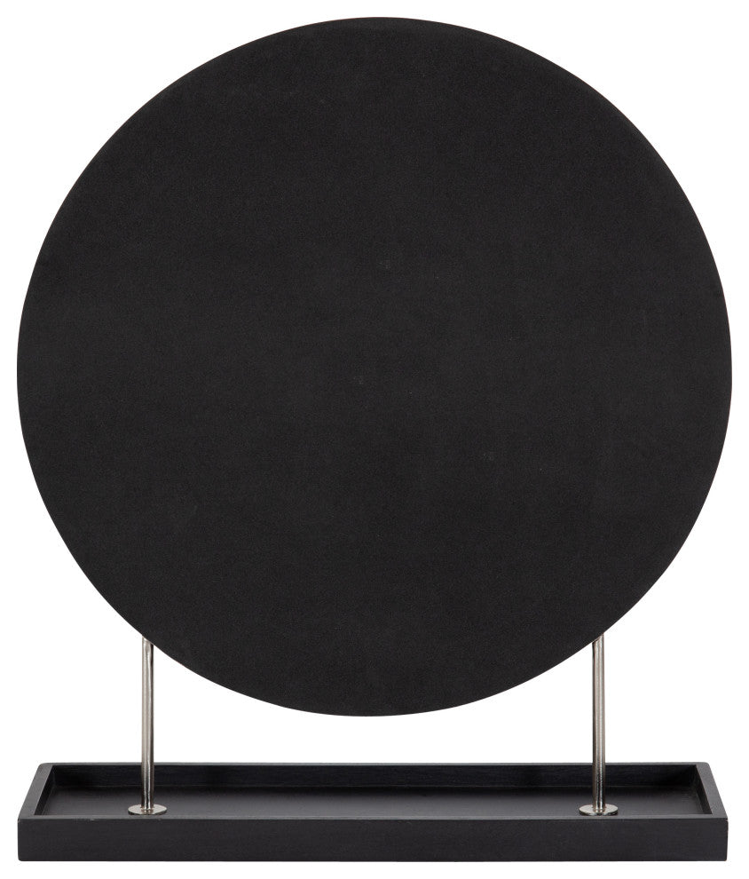 Maxfield Round Tabletop Mirror, Silver, 18x22