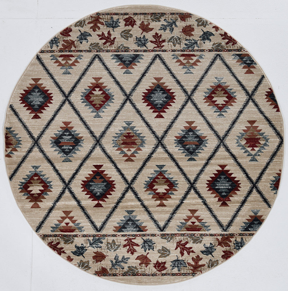 KAS Chester 5632 Ivory Harvest Area Rug, 8'x10'