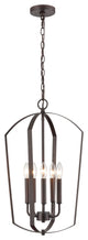Ivey Lake Collection 5 Light 15" Rubbed Bronze Pendant