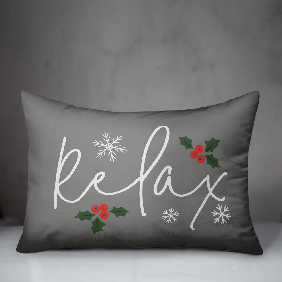 Gray Relax 20x14 Spun Poly Pillow