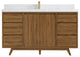 Madison Teak 60 Single Bathroom Vanity in Dark Natural 2" Empira Quartz