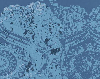 Patina Geometric Print Hand Towel, Blue