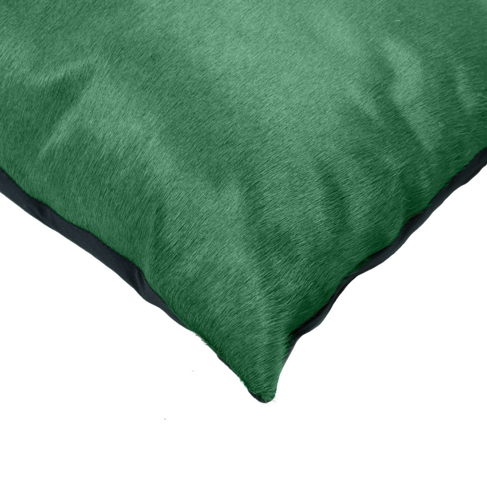 HomeRoots 18" x 18" x 5" Verde Cowhide Pillow 2-Pack