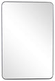 Black Rectangle Accent Metal Mirror