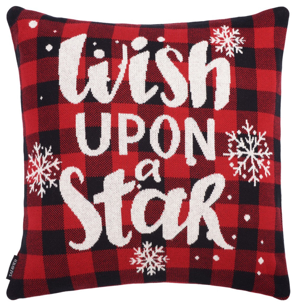 Safavieh Wish Pillow Red 18" X 18"