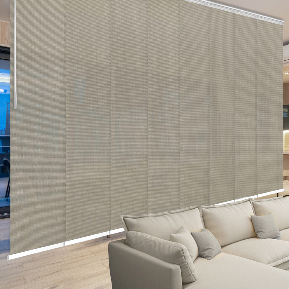 Estelle 8-Panel Track Extendable Vertical Blinds 130-175"W