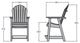 Sequoia Muskoka Adirondack Deck Dining Chair, Eucalyptus
