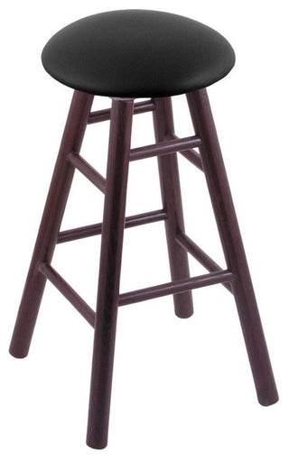 Holland Bar Stool, Oak Round Cushion Bar Stool, Smooth Legs