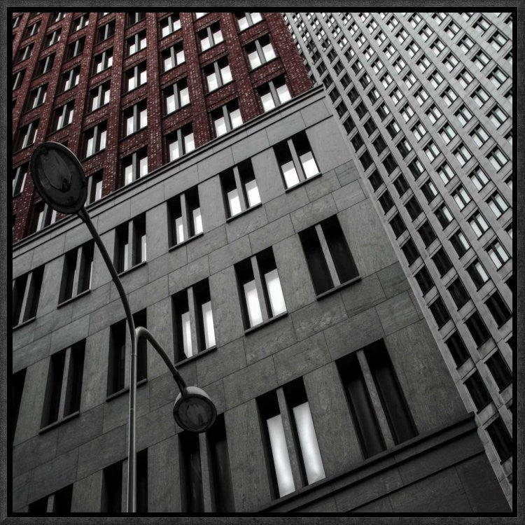 "Twinlight" Framed Canvas Giclee by Gilbert Claes, 17x17"