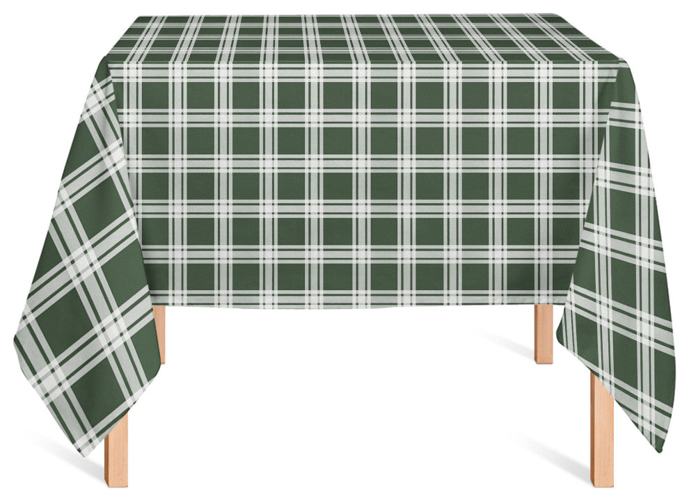 Plaid Hunter Green 58x58 Tablecloth