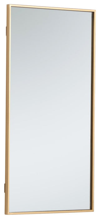 Elegant Monet Metal Frame Rectangle Mirror 18" MR41836BR - Brass